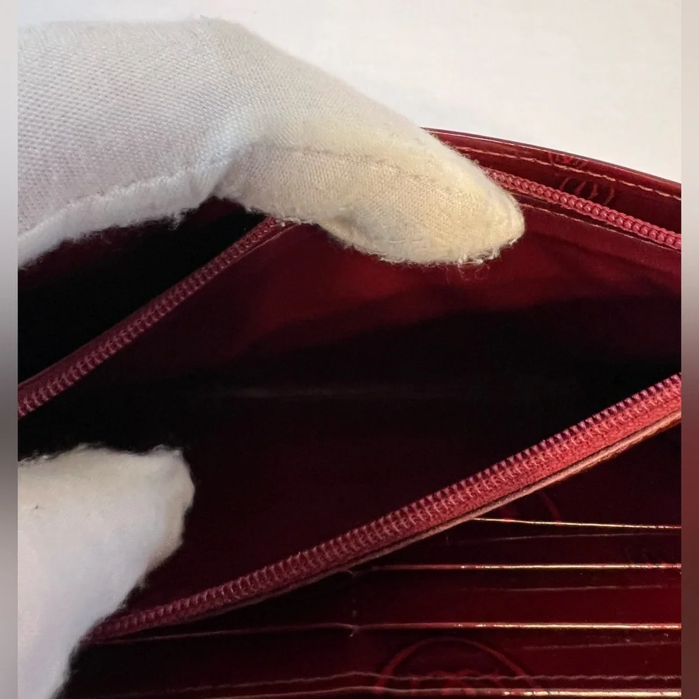 Cartier Happy Birthday Patent Leather Bifold Long‎ Wallet